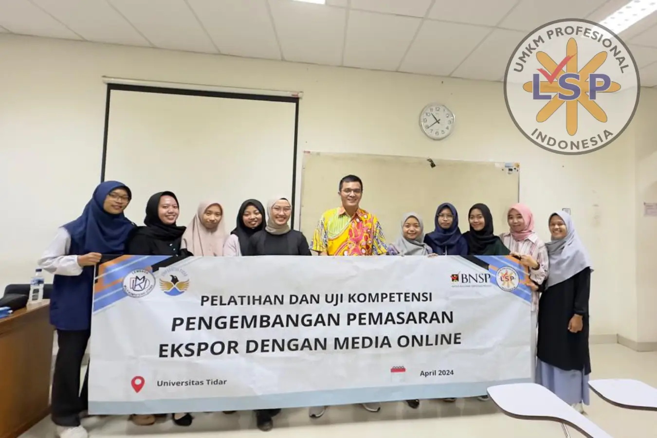 Pelaksanaan Uji Kompetensi Dengan Skema Pengembangan Pemasaran Ekspor Dengan Media Online yang Dilaksanakan di Fakultas Ekonomi Universitas Tidar Magelang