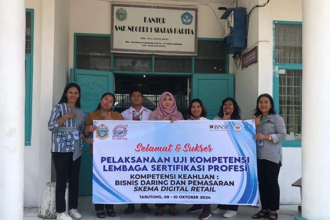 Pelaksanaan Uji Kompetensi dengan Skema Pengelolaan Umpan Balik Pelanggan dan Penjualan Ritel Melalui Platform Digital yang di laksanakan di tanggal 09 s.d 10 Oktober 2024 yang diikuti sebanyak 11 orang peserta dari SMK Negeri 1 Siatas Barita