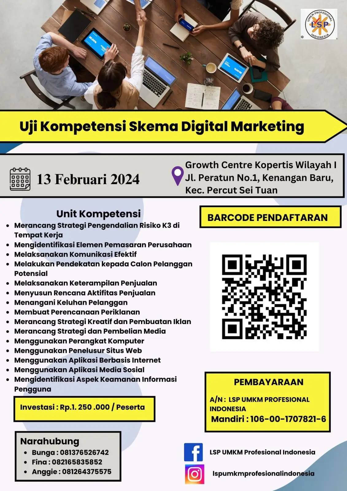 Uji Kompetensi Skema Digital Marketing 13 Februari 2024